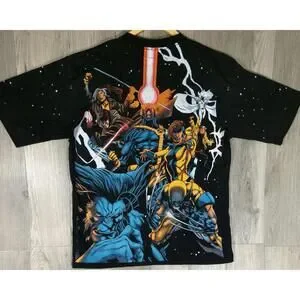 Marvel | Shirts | Vintage Crown 9s Marvel Xmen 2xl All Over Print Comic ...